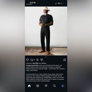 I&W Henry Lot 1 Black - Relaxed Tapered